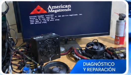 Diagnóstico y reparación de computadora realizado por Becom